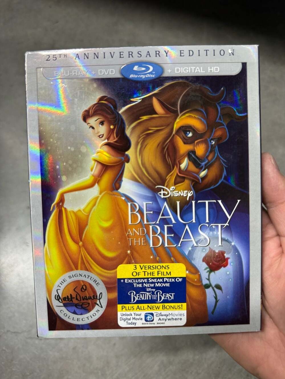 Disney Beauty and the Beast 25th Anniversary Edition Blu-ray + DVD + Digital HD
